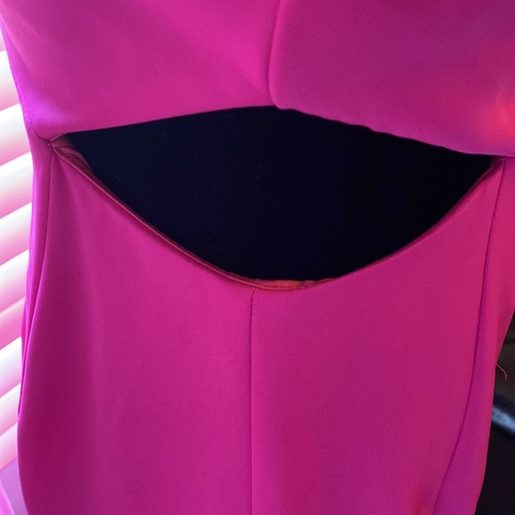 Hot Pink Midi Cutout Sheath Cocktail Dress. Women’s Size Small - Picture 10 of 10
